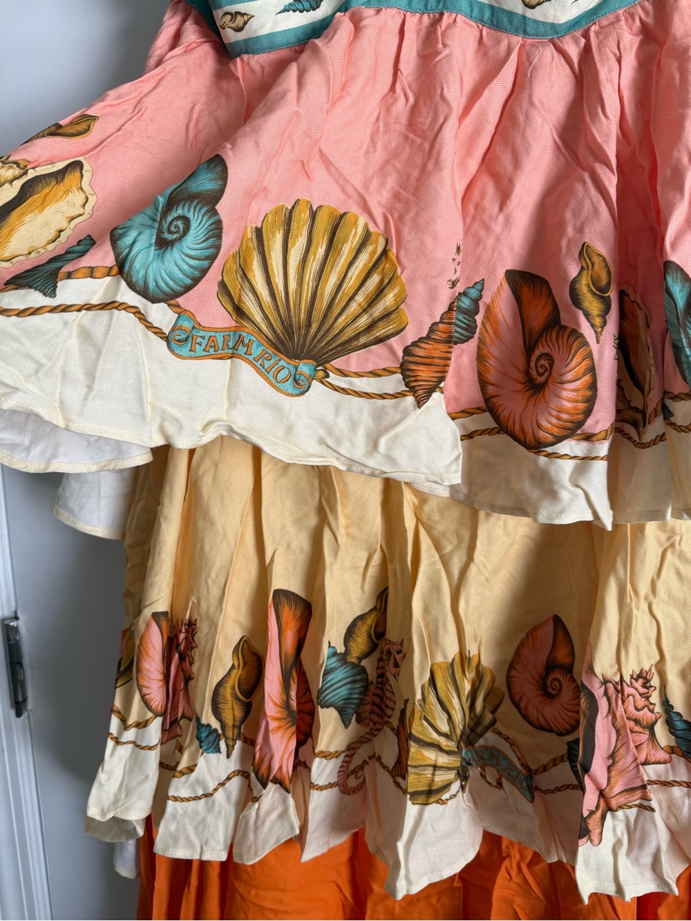 FARM Rio Seashell Halter Tiered Maxi Dress - Picture 4 of 5